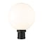 Z-Lite Laurent Outdoor Post Mount Fixture, 1-Light, 12 In.W x 15.75 In.H, Black/Opal 597PHB-BK - alternate 1